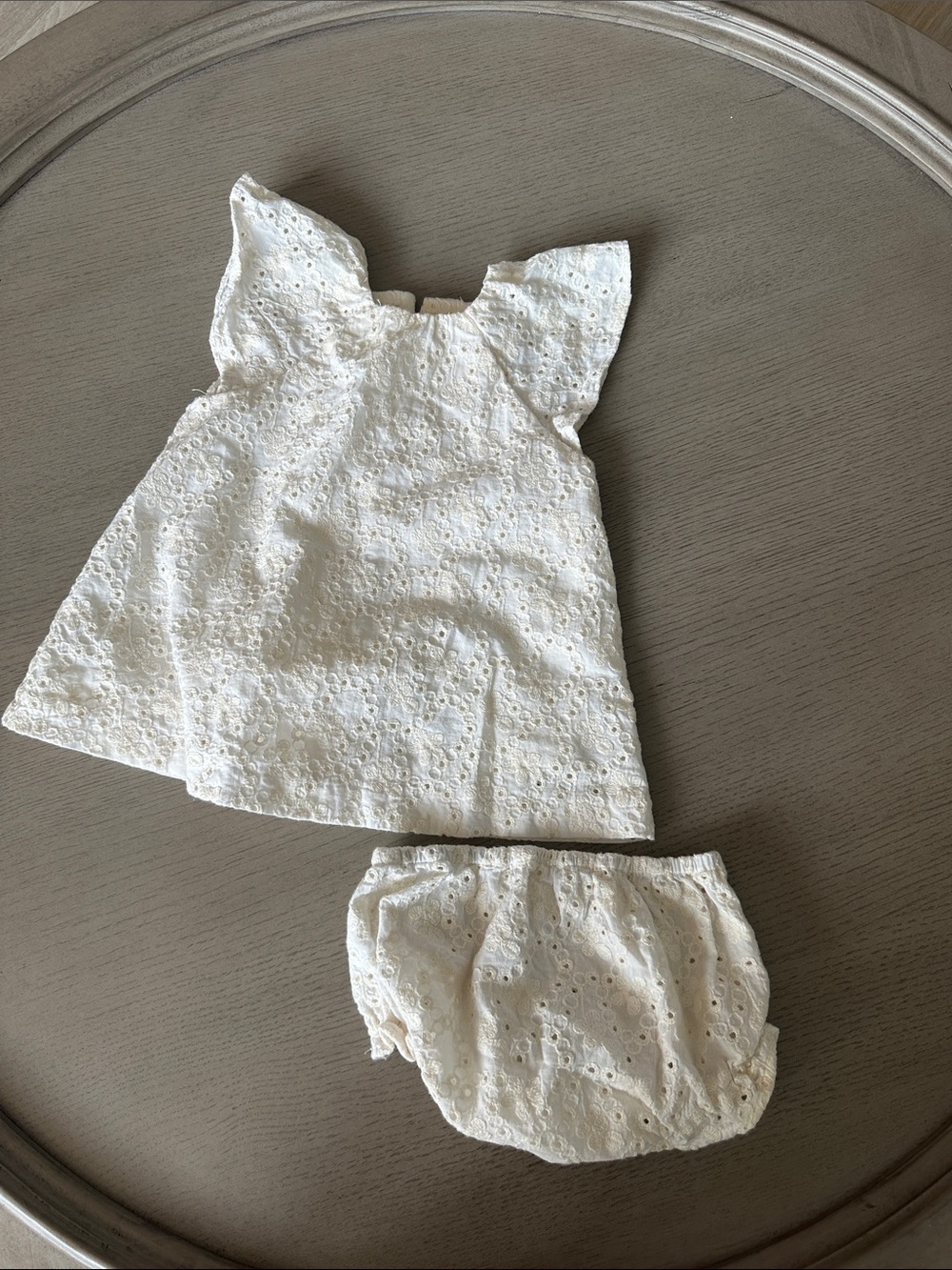 Zara White Eyelet Dress with Matching Bloomers